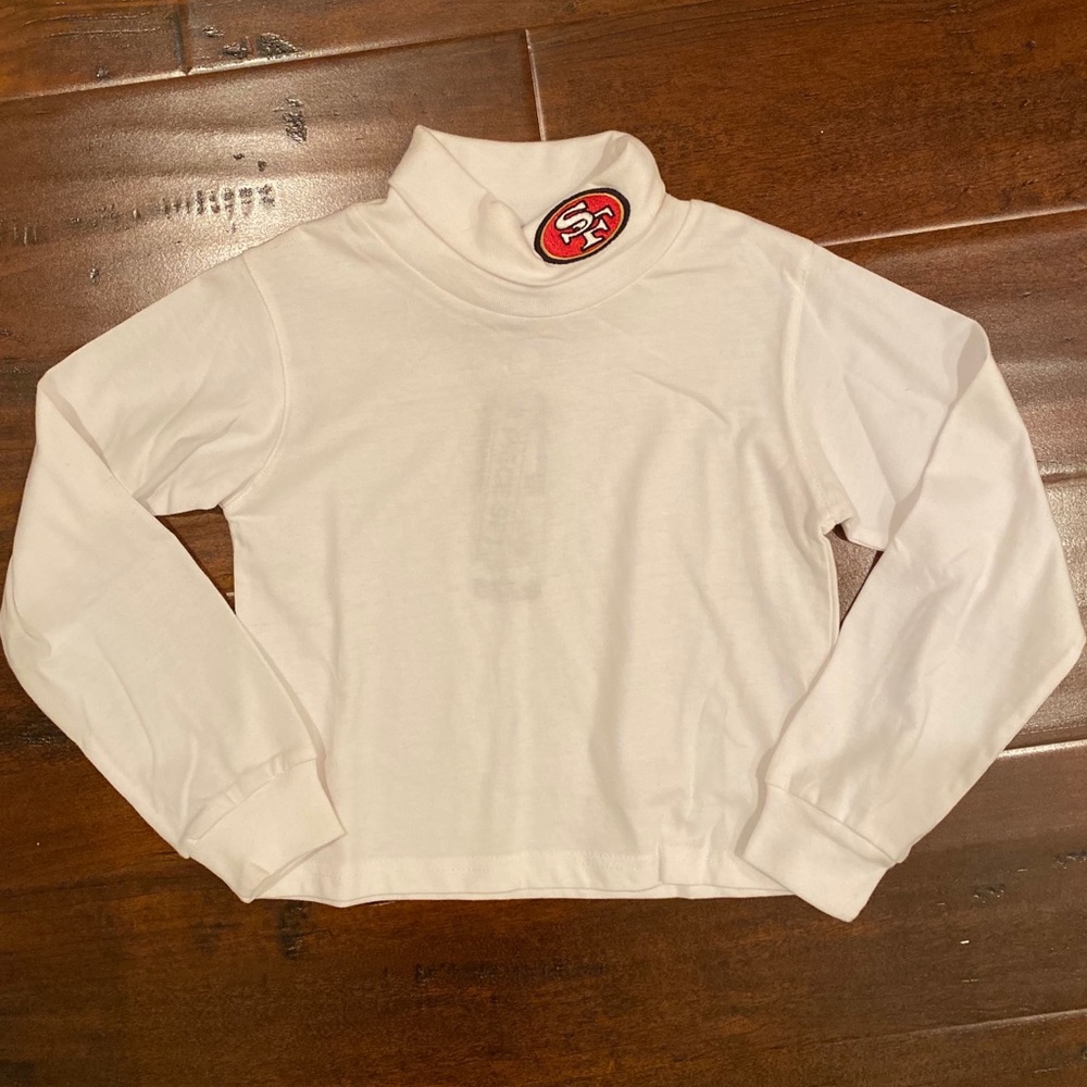 Girls 49ers Turtle Neck Top